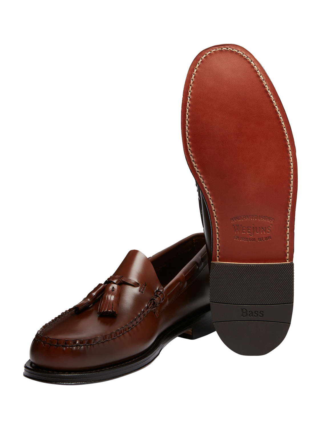 Product image 5 of 6, which shows G.H.BASS Weejuns Larkin Leather Tassel Loafers, Brown, 7
