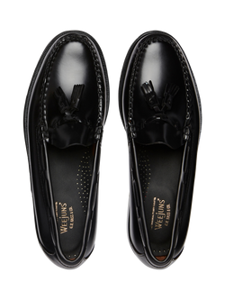 G.H.BASS Weejuns Larkin Leather Tassel Loafers, Black - view 2, Black
