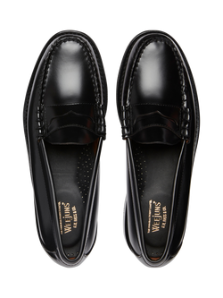 G.H.BASS Larson Leather Penny Loafers, Black - view 2, Black