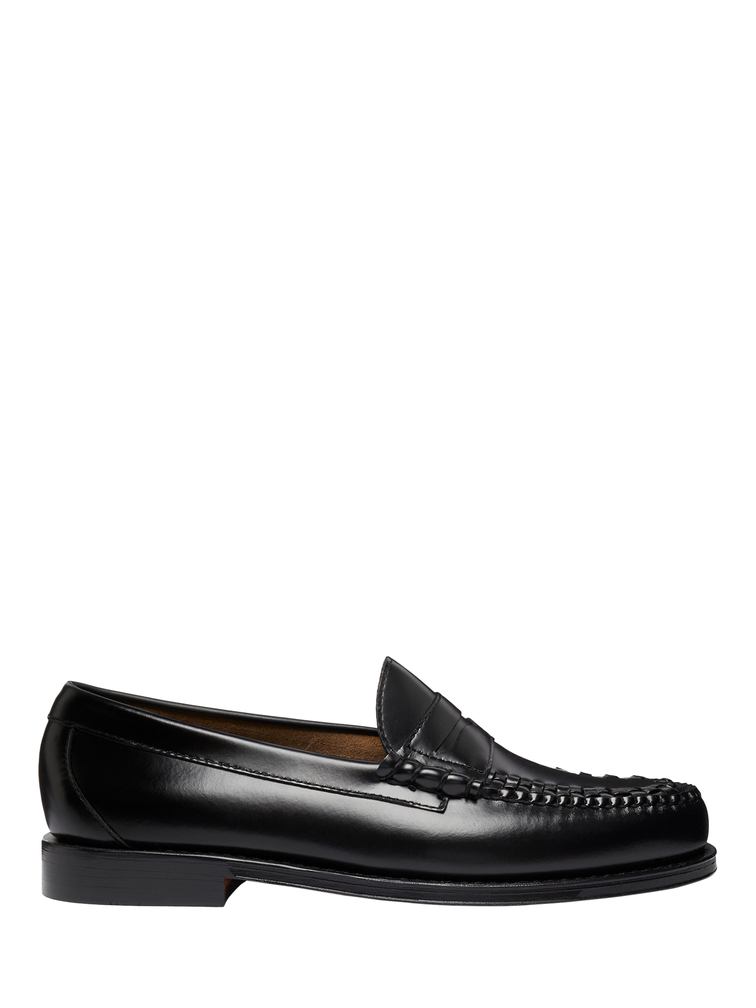 Product image 1 of 6, which shows G.H.BASS Larson Weave Leather Loafers, Black, 7