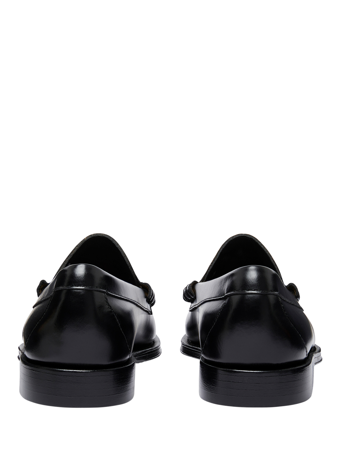 Product image 6 of 6, which shows G.H.BASS Larson Weave Leather Loafers, Black, 7
