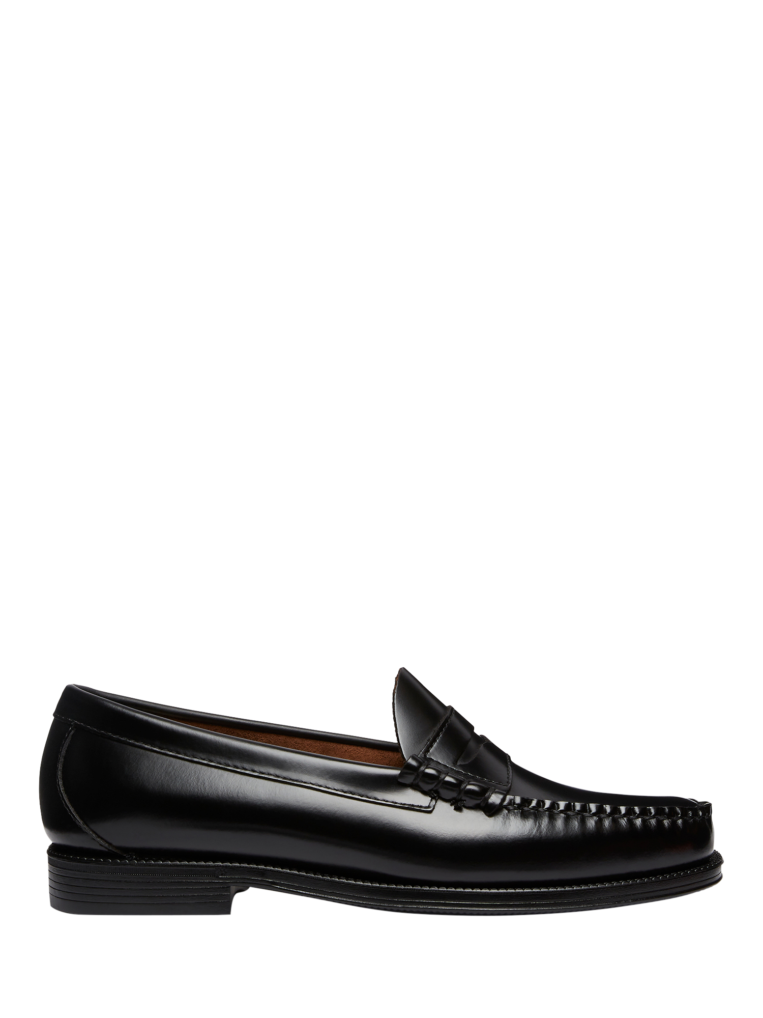 Product image 1 of 6, which shows G.H.BASS Larson Easy Weejuns Leather Penny Loafers, Black, 7