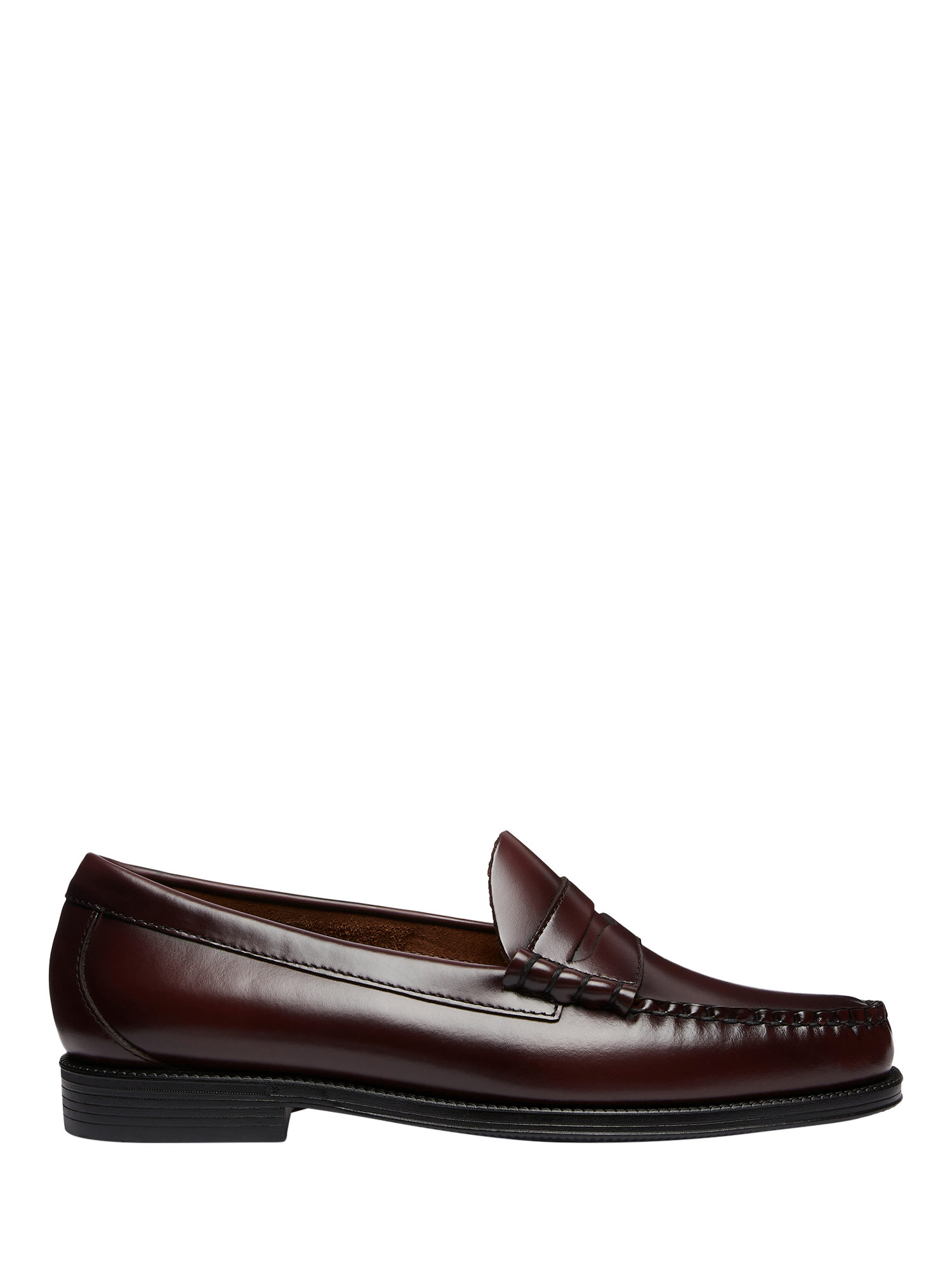 Product image 1 of 6, which shows G.H.BASS Larson Easy Weejuns Leather Penny Loafers, Wine, 8
