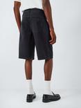 Kin Laser Engraved Denim Shorts, Black Beauty