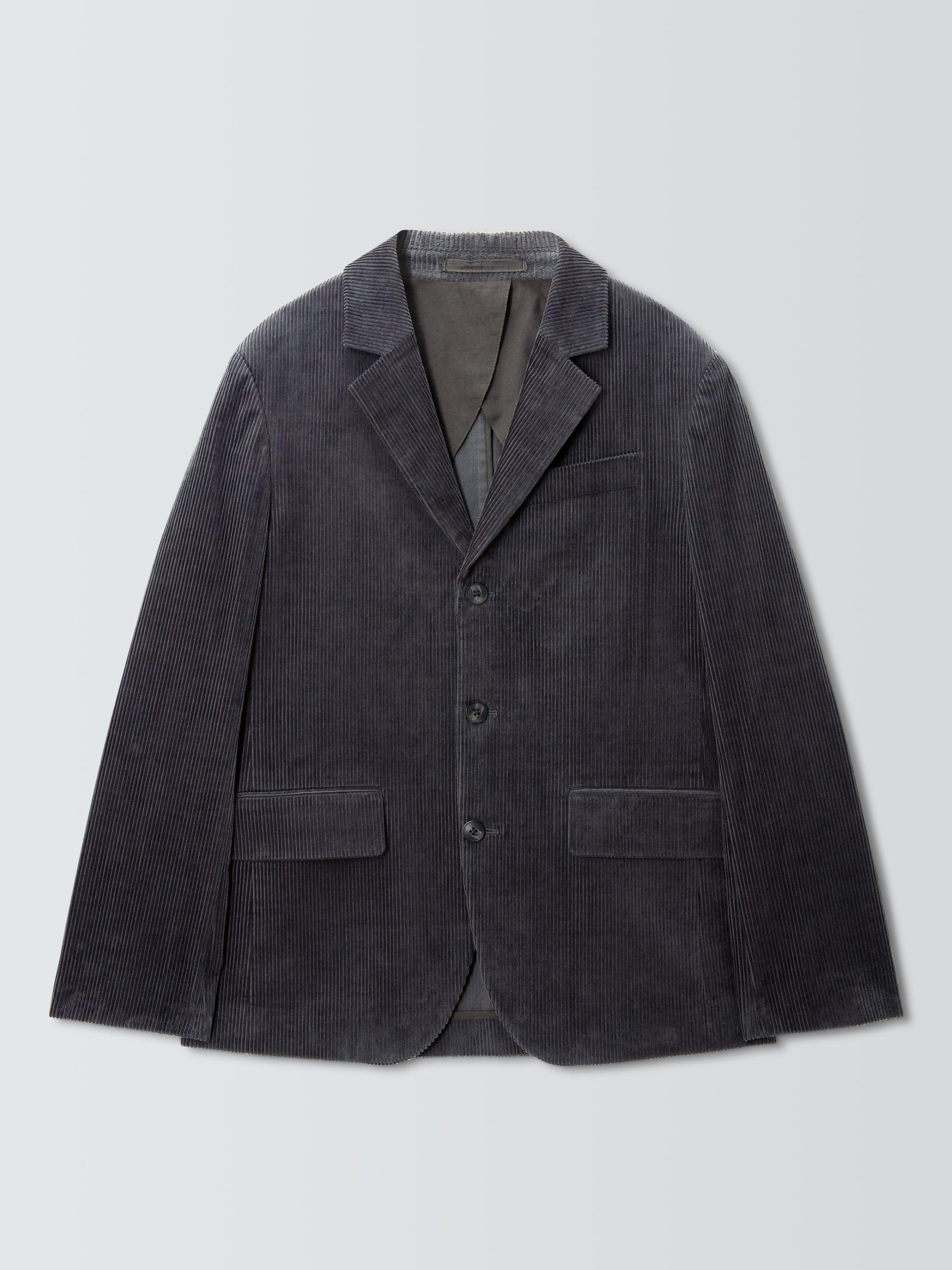 Product image 4 of 7, which shows John Lewis Jumbo Corduroy Relaxed Fit Jacket, Charcoal, 38R