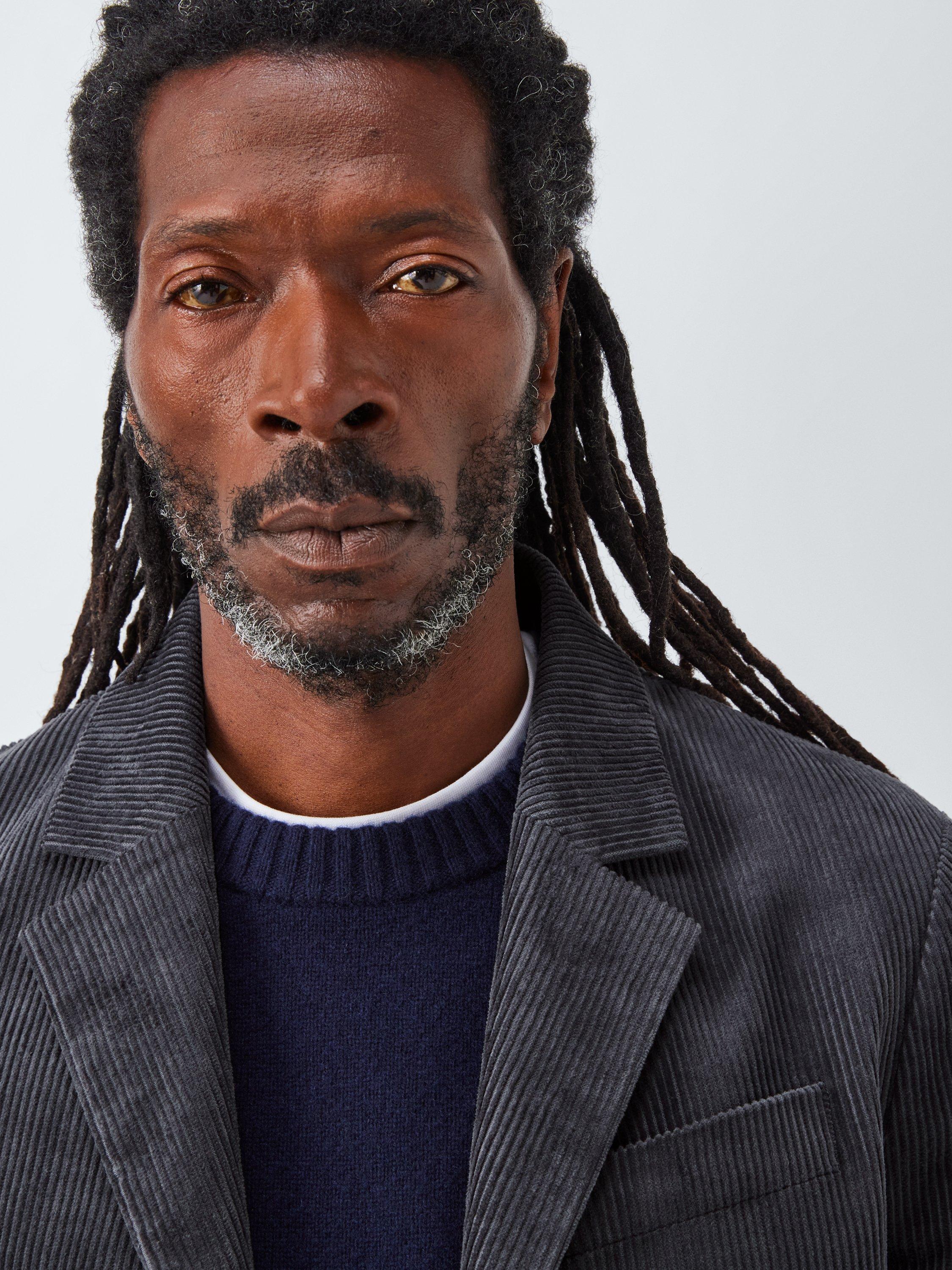 Product image 5 of 7, which shows John Lewis Jumbo Corduroy Relaxed Fit Jacket, Charcoal, 38R