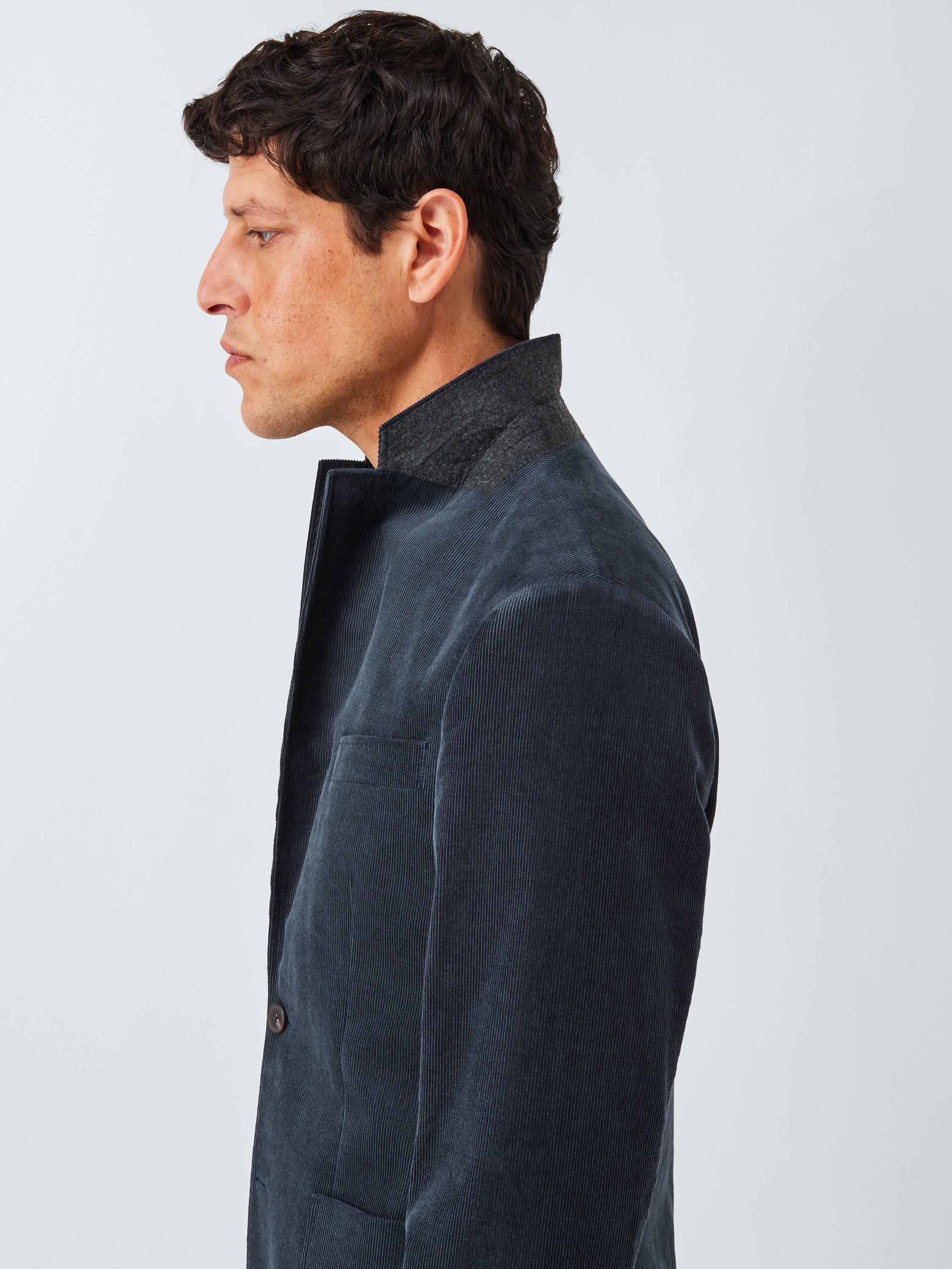 Product image 6 of 7, which shows John Lewis Regular Fit Single Breasted Corduroy Suit Jacket, Navy, 40R