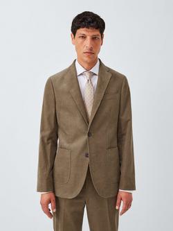John Lewis Regular Fit Single Breasted Corduroy Suit Jacket, Olive