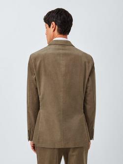 John Lewis Regular Fit Single Breasted Corduroy Suit Jacket - view 2, Olive