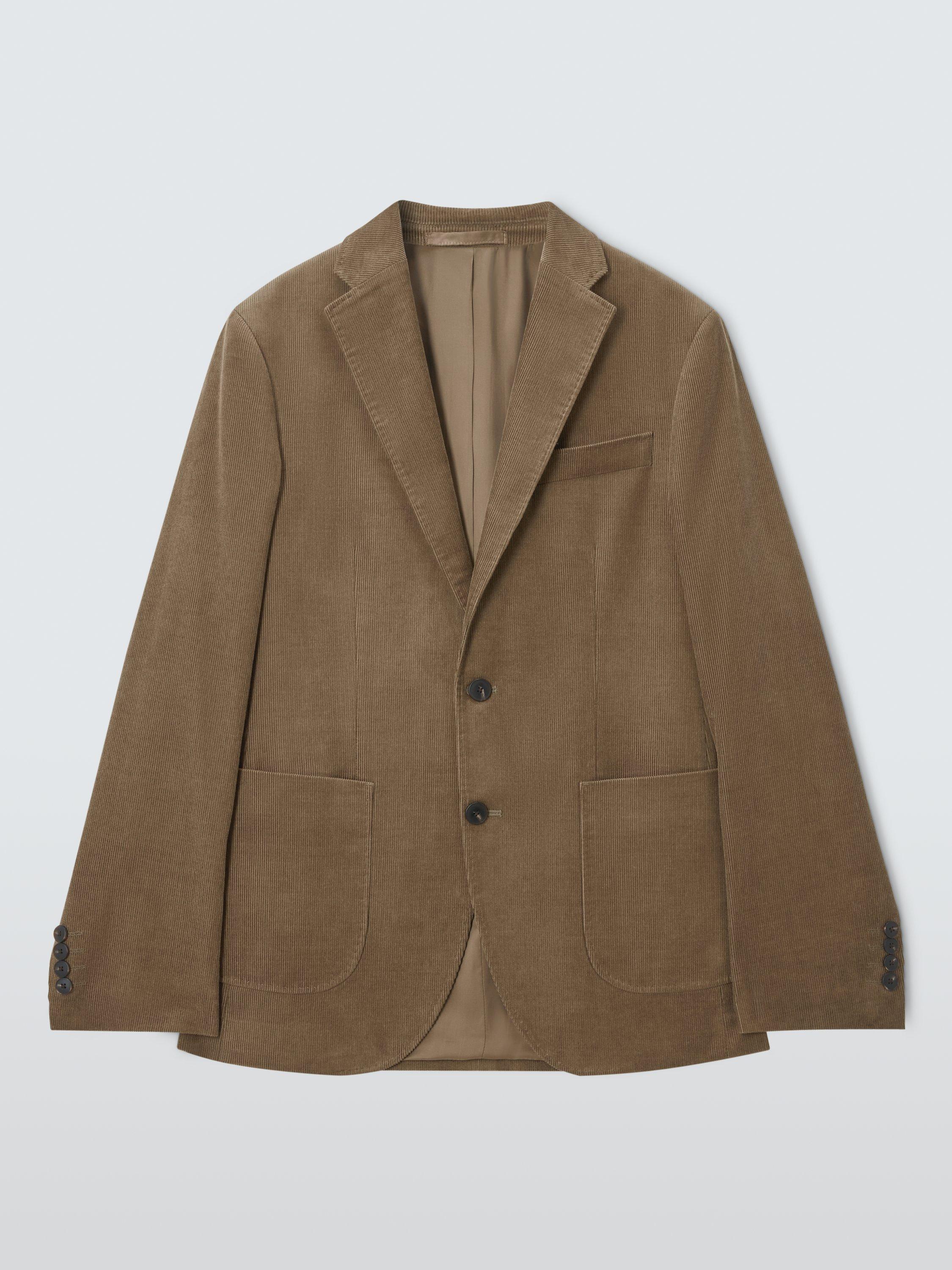Product image 4 of 7, which shows John Lewis Regular Fit Single Breasted Corduroy Suit Jacket, Olive, 38R
