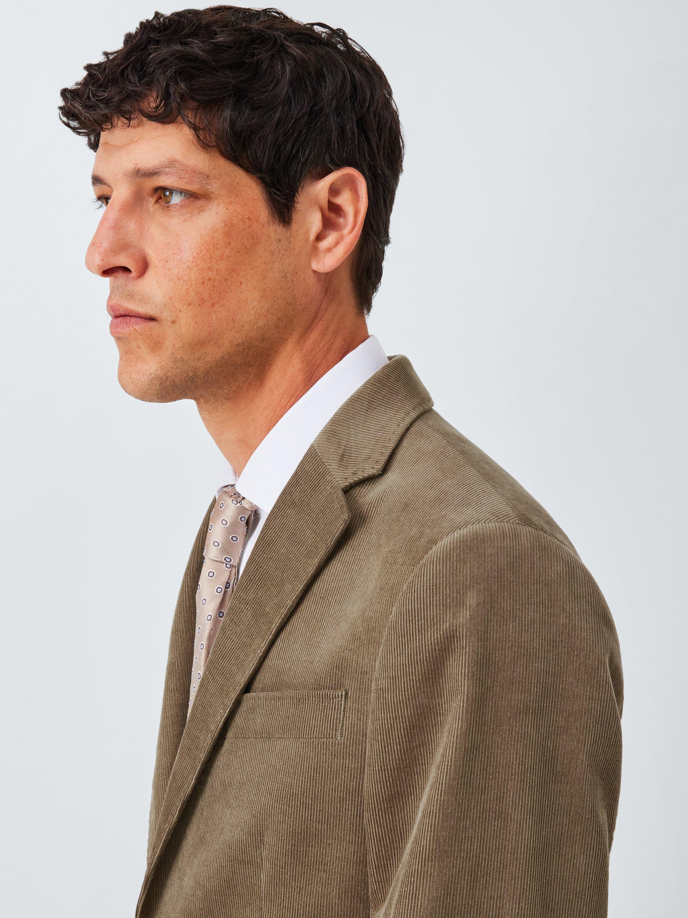 Product image 5 of 7, which shows John Lewis Regular Fit Single Breasted Corduroy Suit Jacket, Olive, 38R