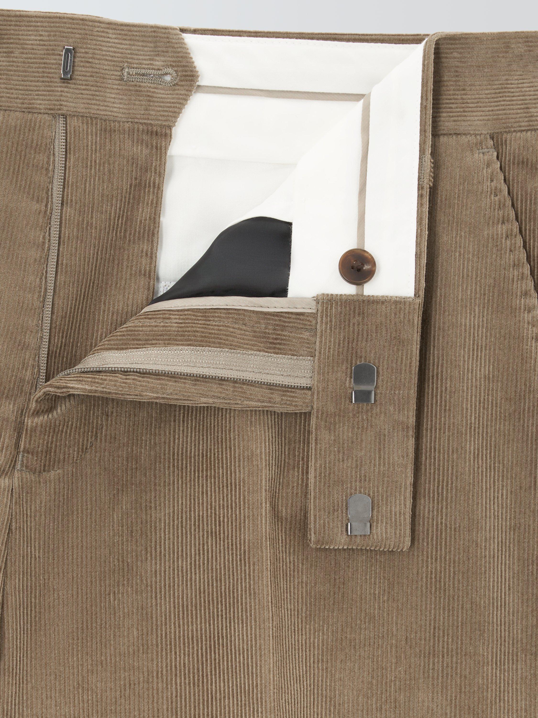 Product image 7 of 7, which shows John Lewis Regular Fit Corduroy Trousers, Olive, 32R