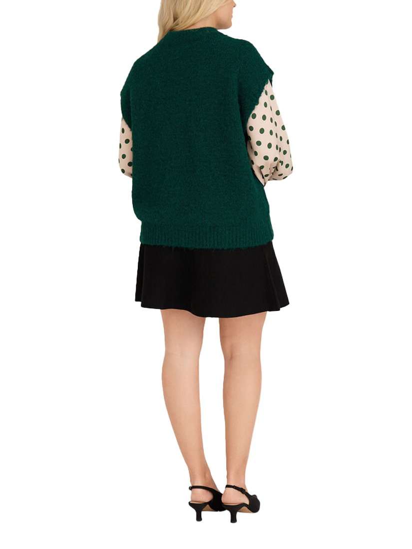 Product image 2 of 6, which shows A-VIEW Patrisia Knit Vest Top, Dark Green, XS