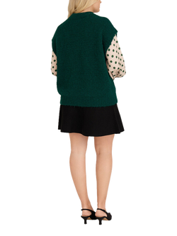 A-VIEW Patrisia Knit Vest Top, Dark Green - view 2, Dark Green