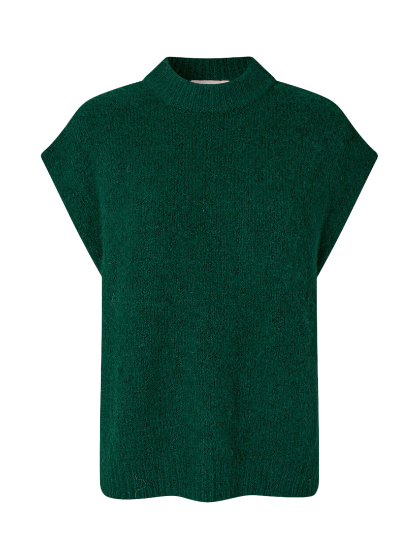 Product image 5 of 6, which shows A-VIEW Patrisia Knit Vest Top, Dark Green, XS
