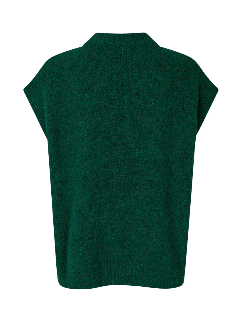 Product image 6 of 6, which shows A-VIEW Patrisia Knit Vest Top, Dark Green, XS