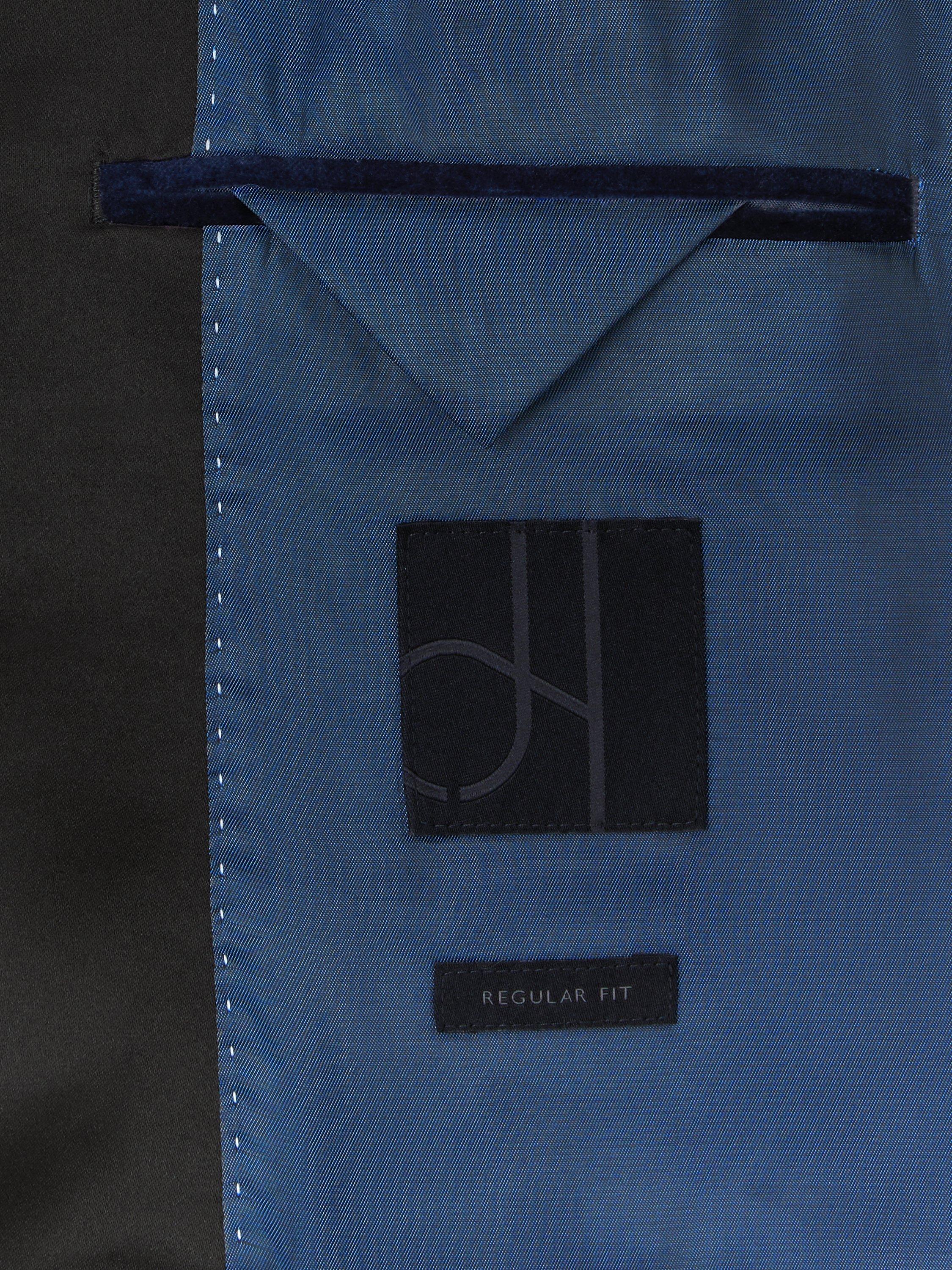 Product image 7 of 7, which shows John Lewis Satin Peak Lapel Regular Fit Velvet Dinner Jacket, Navy, 46R