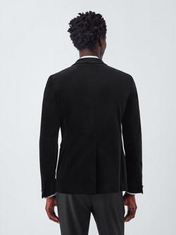 John Lewis Satin Peak Lapel Velvet Dinner Jacket - view 2, Black
