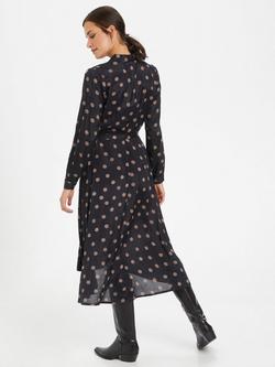 KAFFE Oline Polka Dot Shirt Dress, Black - view 2, Black