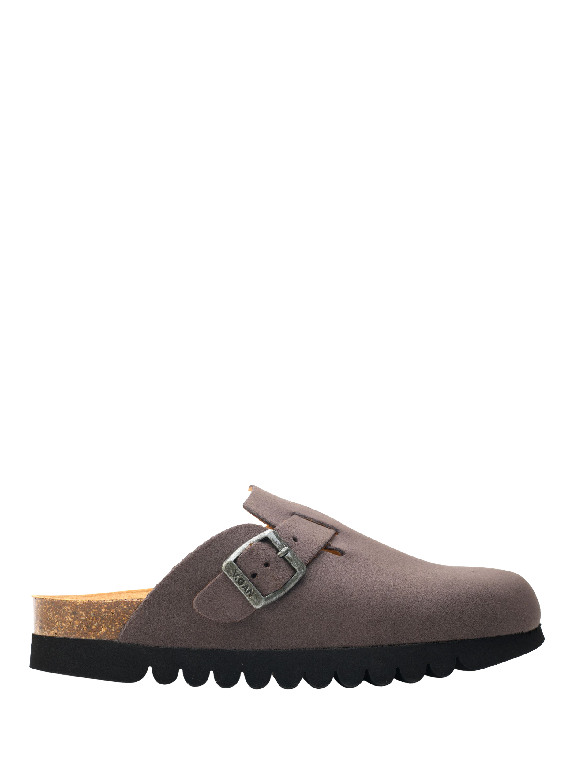 Product image 1 of 3, which shows V.GAN Vegan Taro Footbed Mules, Grey, 3