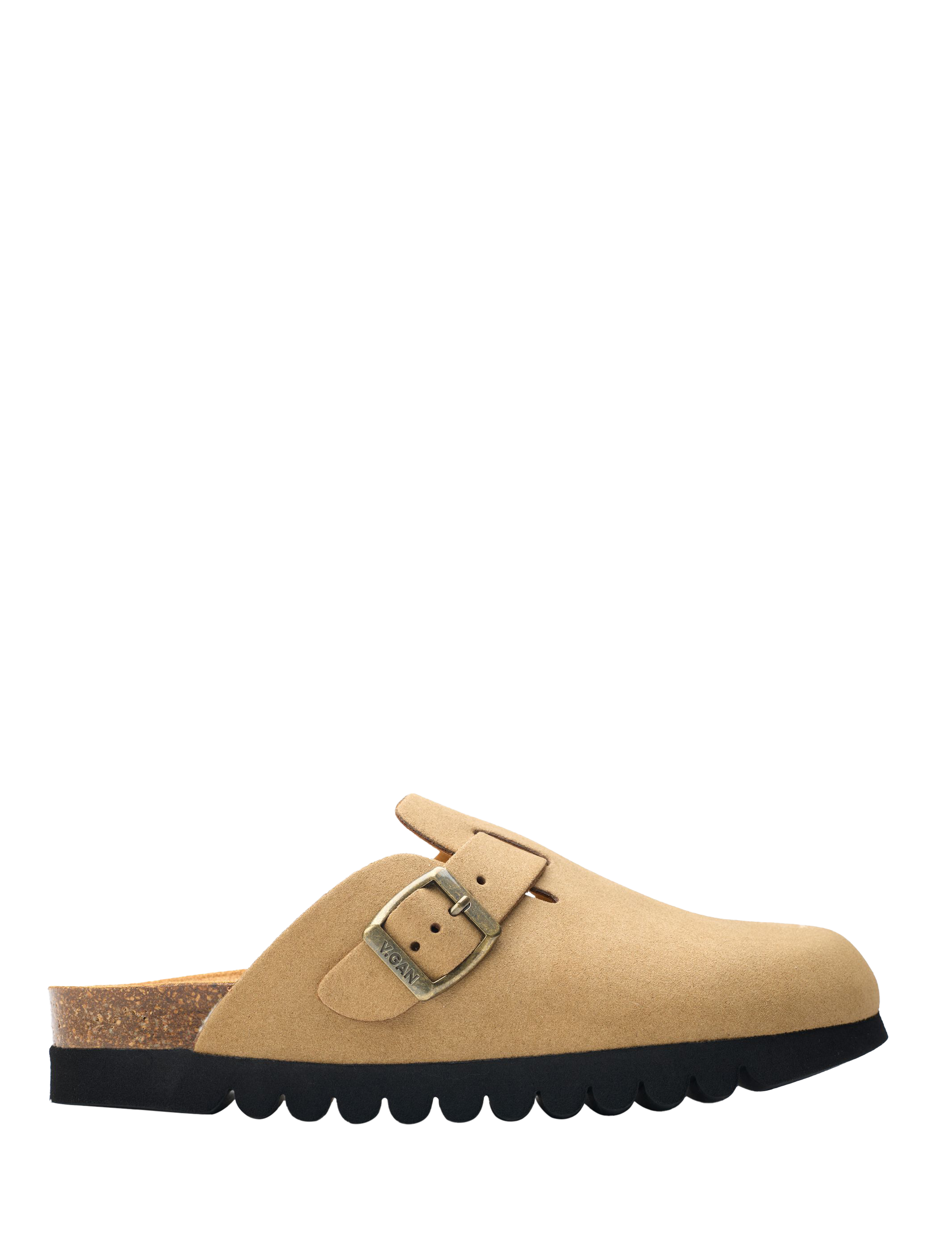 Product image 1 of 3, which shows V.GAN Vegan Taro Footbed Mules, Dark Taupe, 3