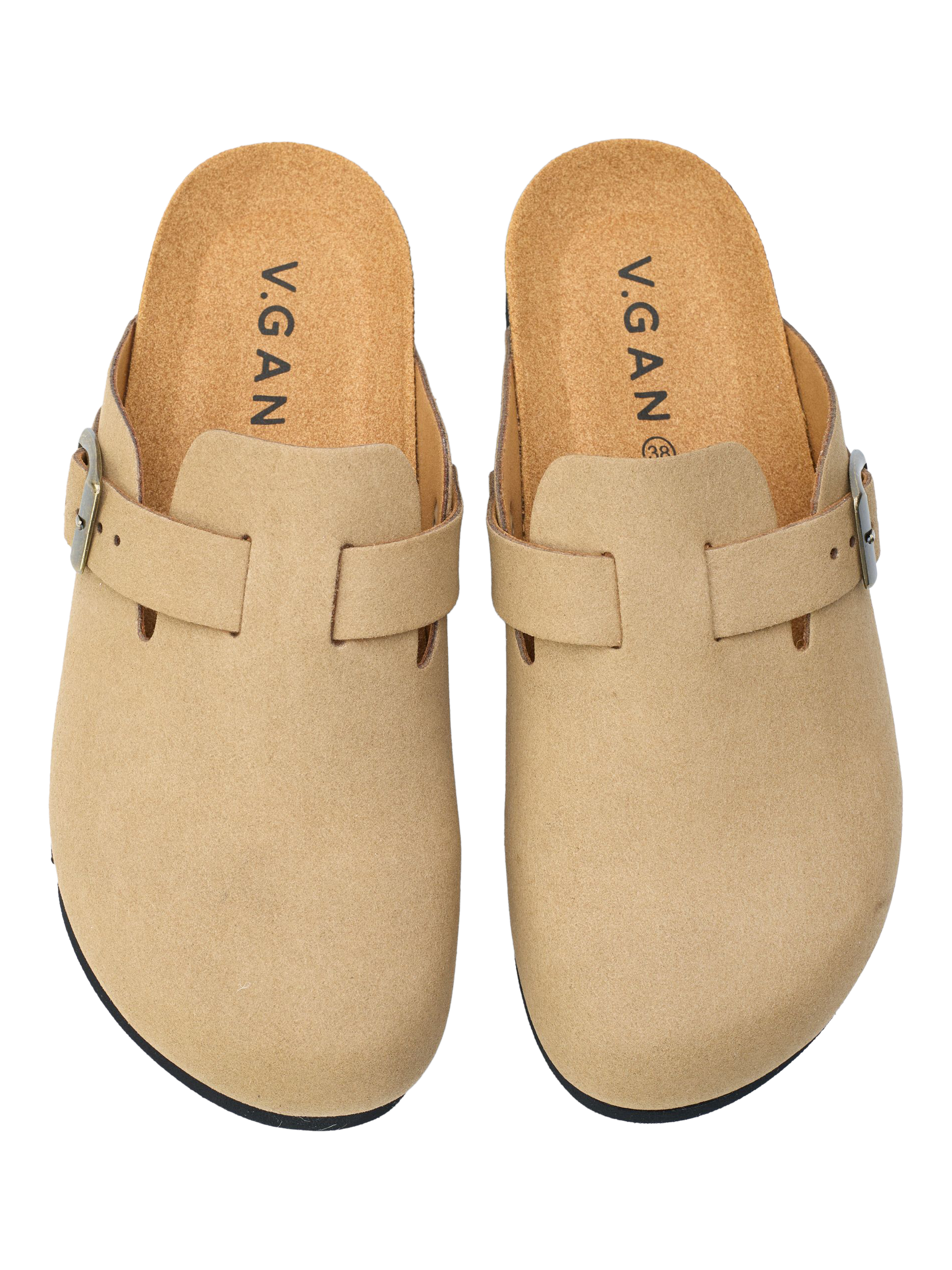 Product image 2 of 3, which shows V.GAN Vegan Taro Footbed Mules, Dark Taupe, 3