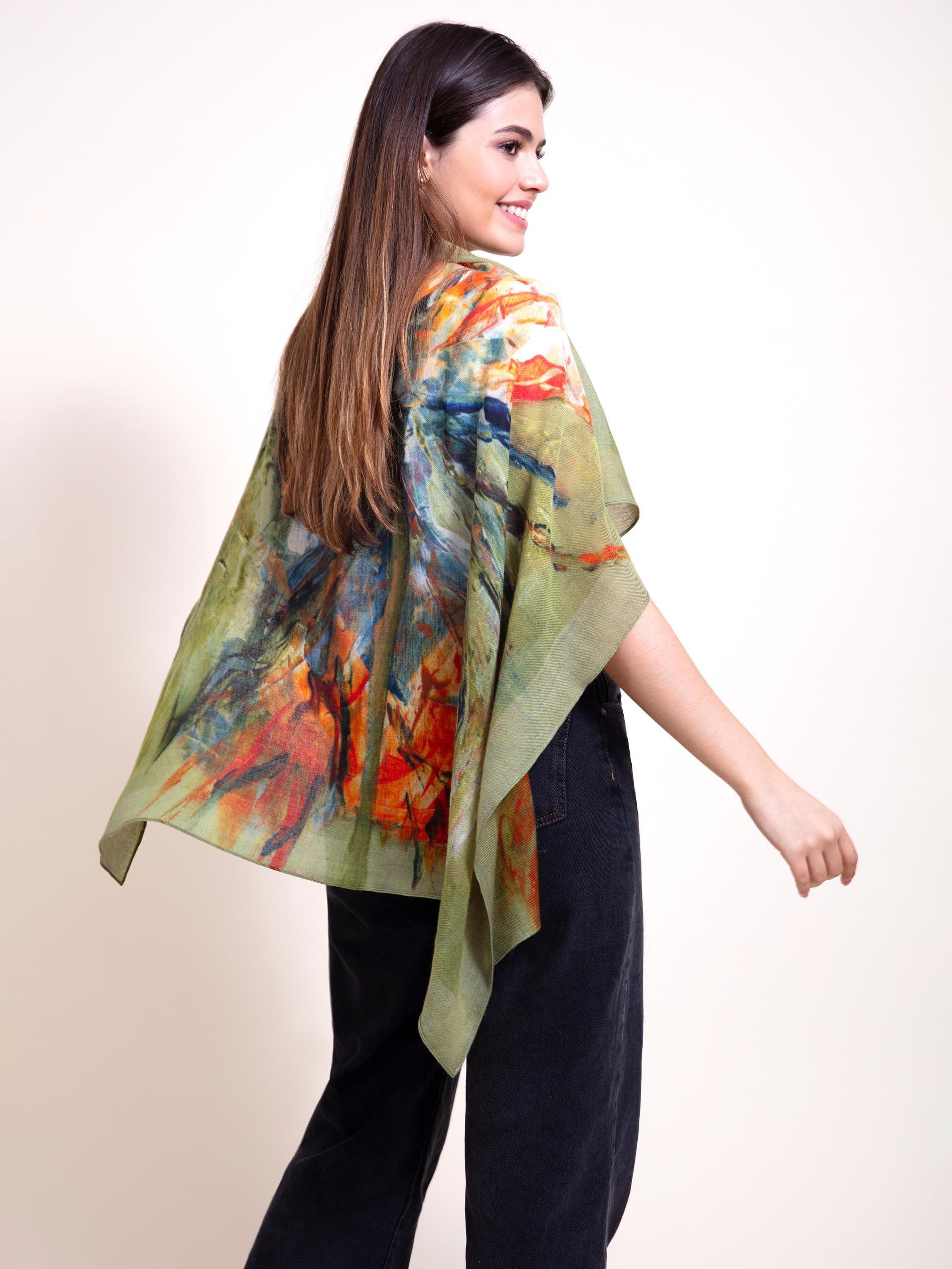 Product image 3 of 8, which shows Alie Street Amara Paradise Wool Rich Scarf, Multi