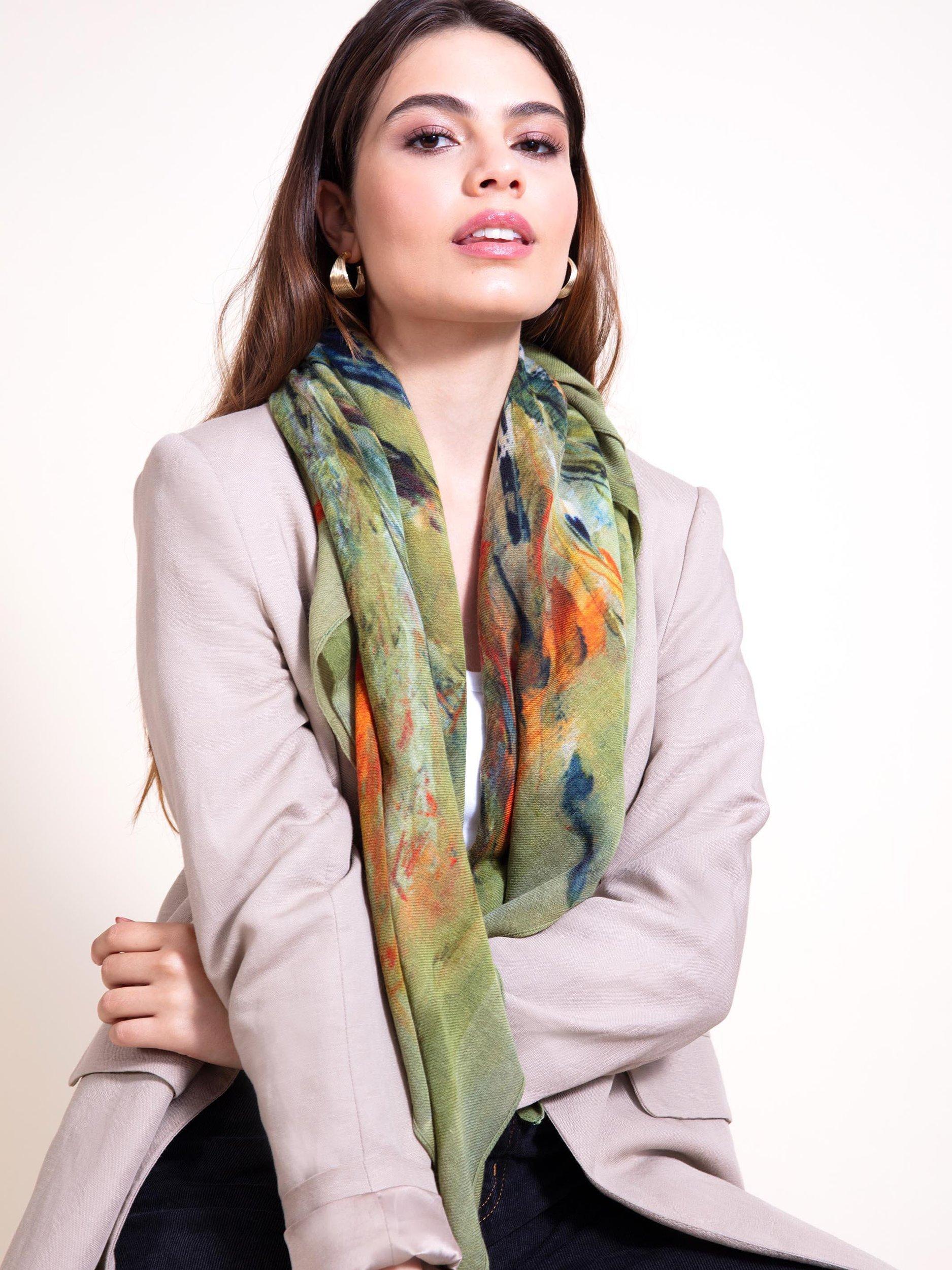 Product image 5 of 8, which shows Alie Street Amara Paradise Wool Rich Scarf, Multi