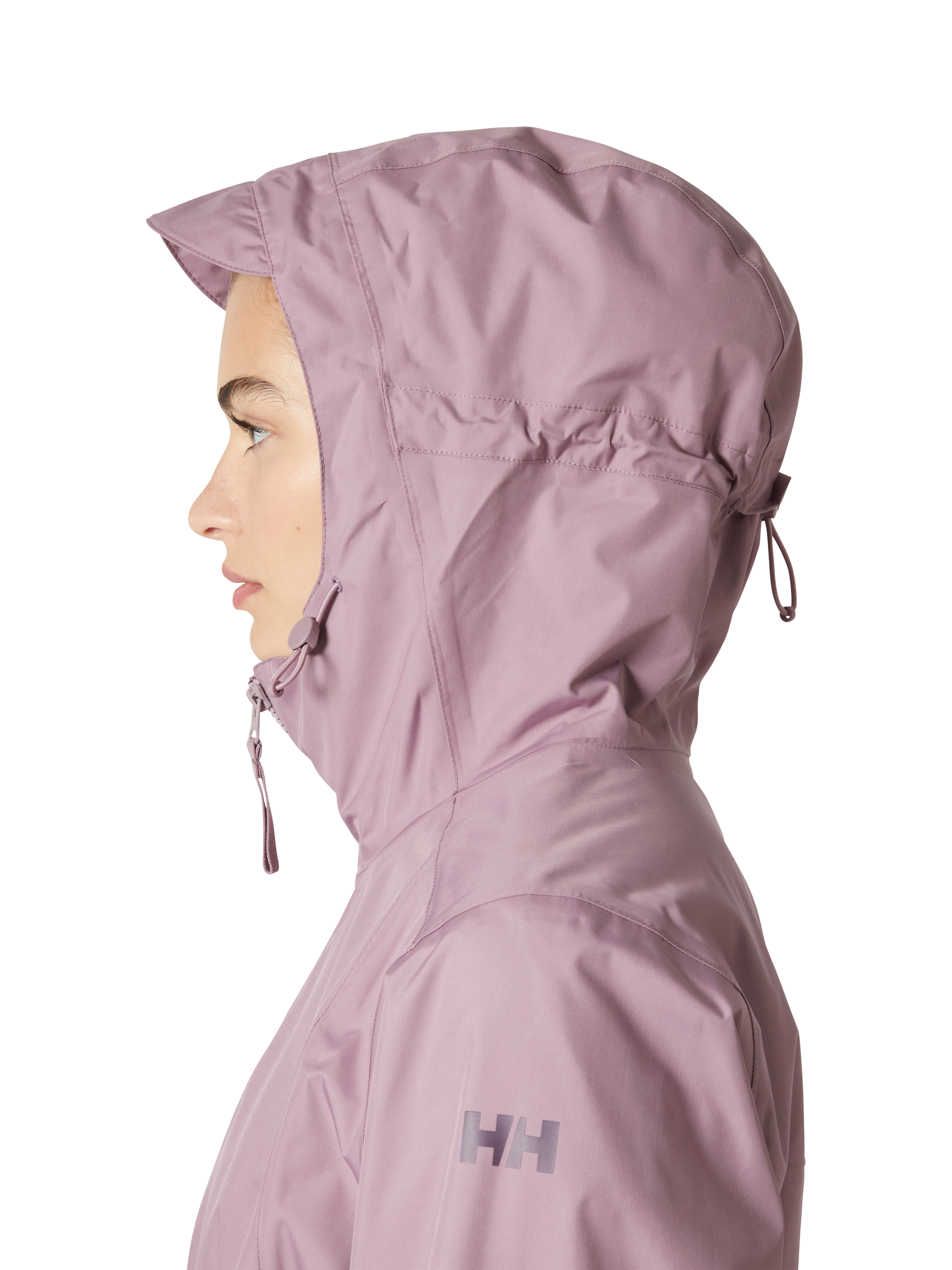 Product image 3 of 6, which shows Helly Hansen Women's Westport Raincoat, Purple Clay, XS