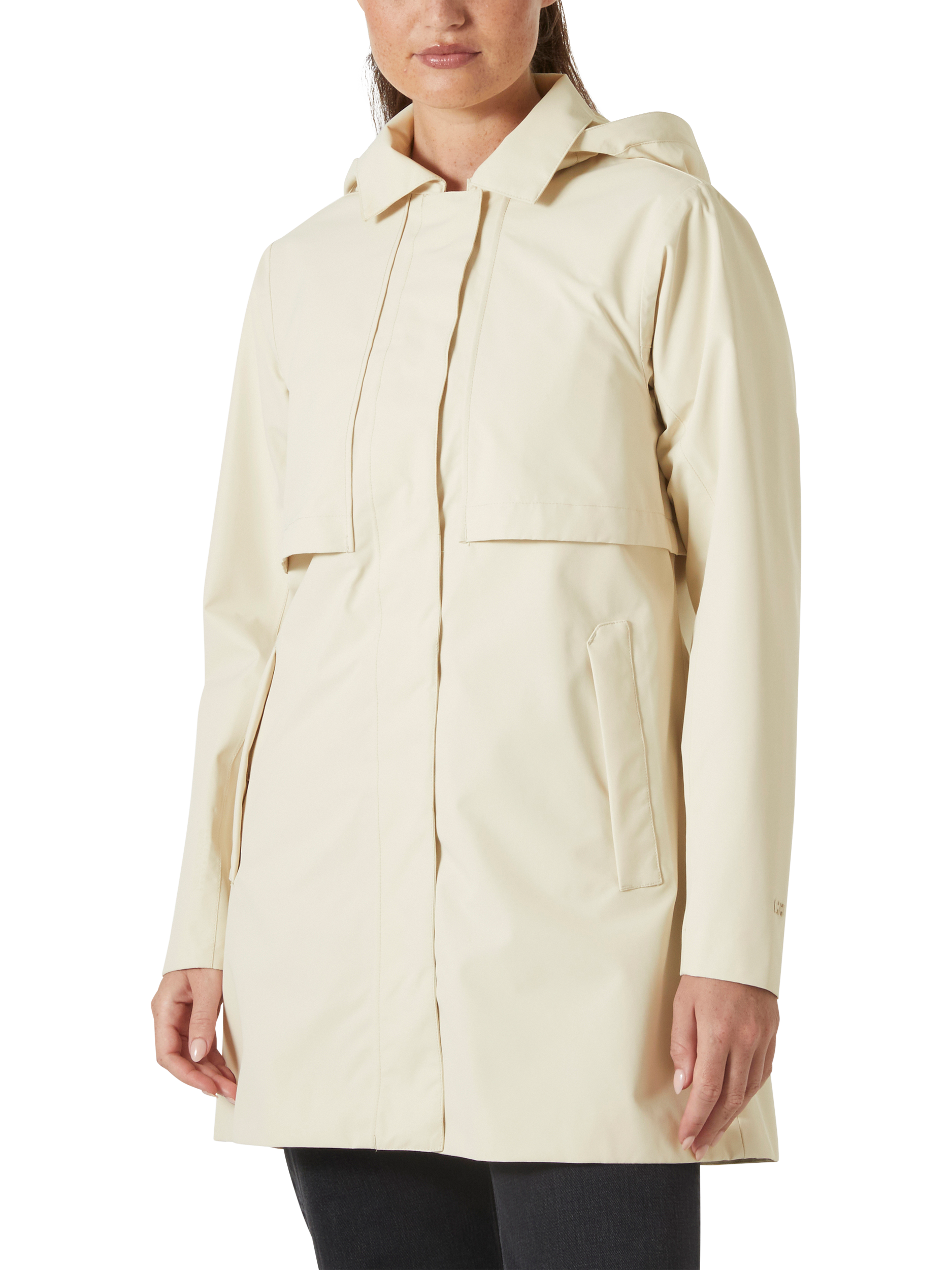 Product image 1 of 4, which shows Helly Hansen Women's Lilja Rain Jacket, Cream, XS