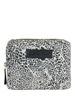 Lily and Lionel Maya Leopard Wash Bag, Cream, Cream