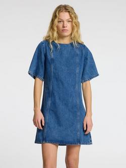 Selected Rie Denim Mini Dress, Blue, Blue