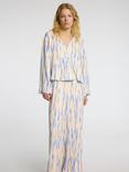 Selected Baela Abstract Elasticated Waist Wide Leg Trousers, Birch