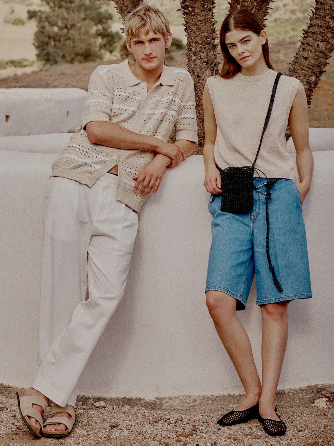 Product image 6 of 6, which shows Selected Evelyn Organic Cotton Rich Denim Bermuda Shorts, Blue, 36