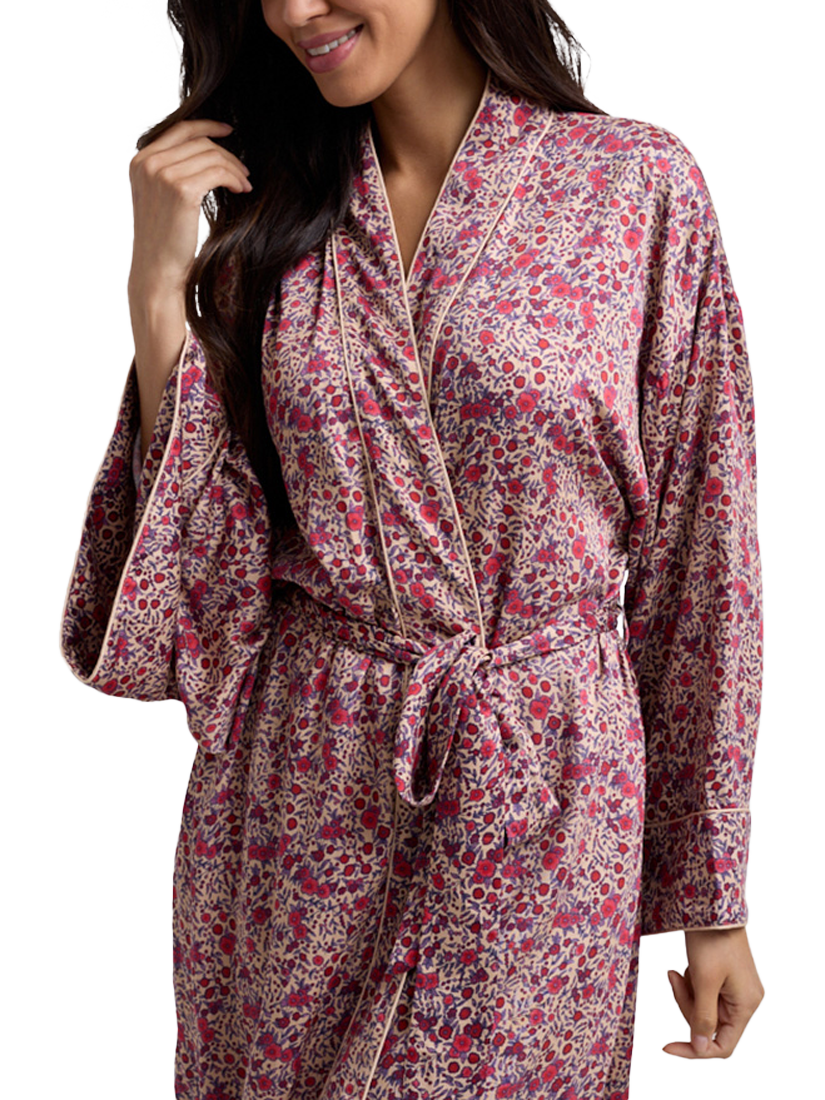 Product image 3 of 6, which shows Lily and Lionel Rosie Aster Satin Nightdress, Pink, S