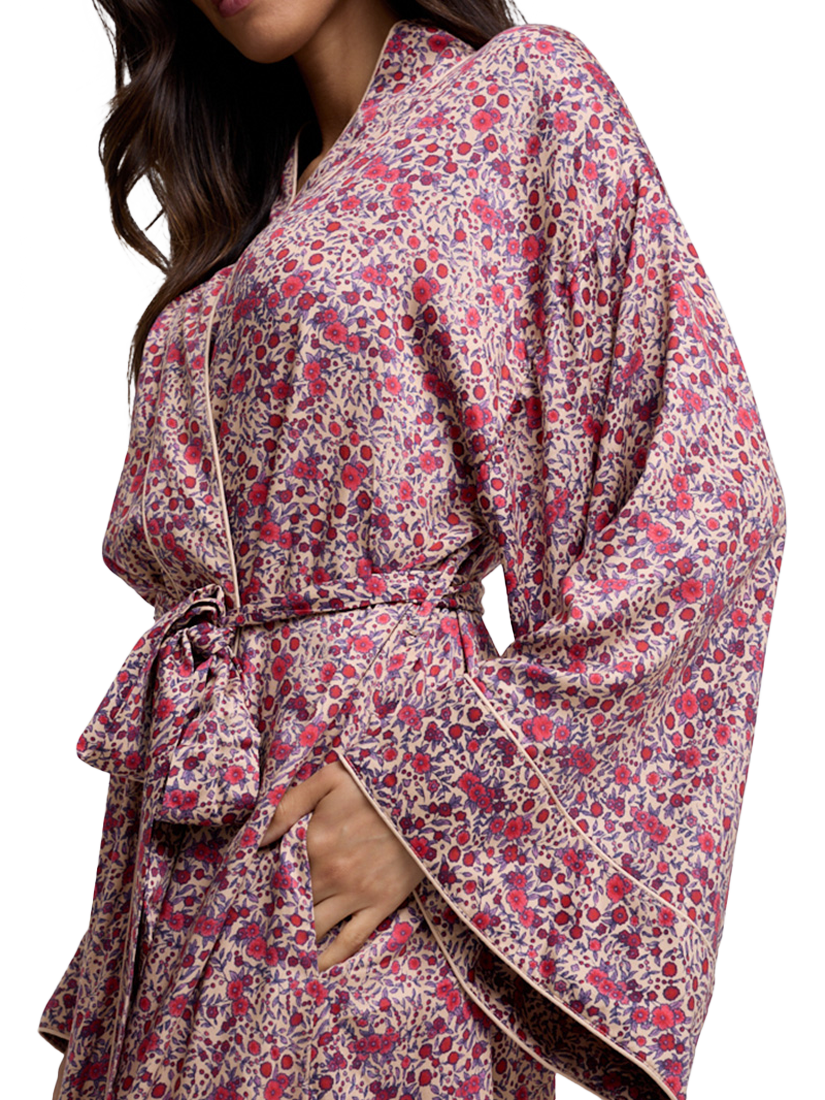 Product image 4 of 6, which shows Lily and Lionel Rosie Aster Satin Nightdress, Pink, S