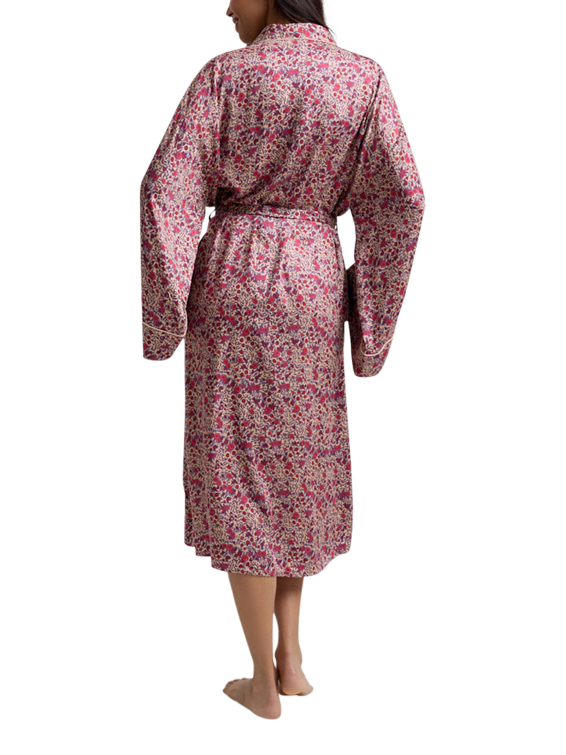 Product image 6 of 6, which shows Lily and Lionel Rosie Aster Satin Nightdress, Pink, S
