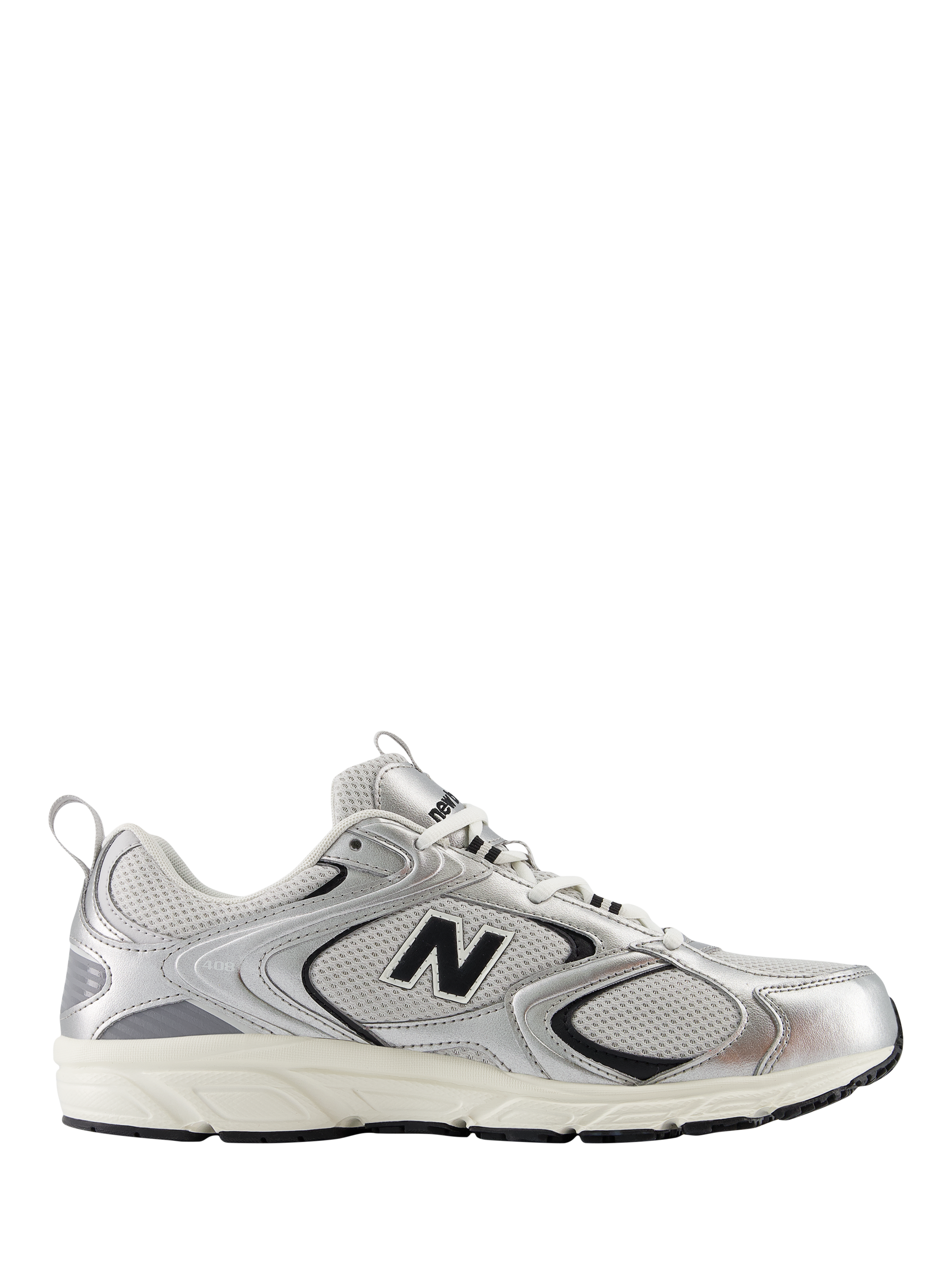Product image 1 of 5, which shows New Balance Men's 408 Lace Up Trainers, Grey/Silver, 10