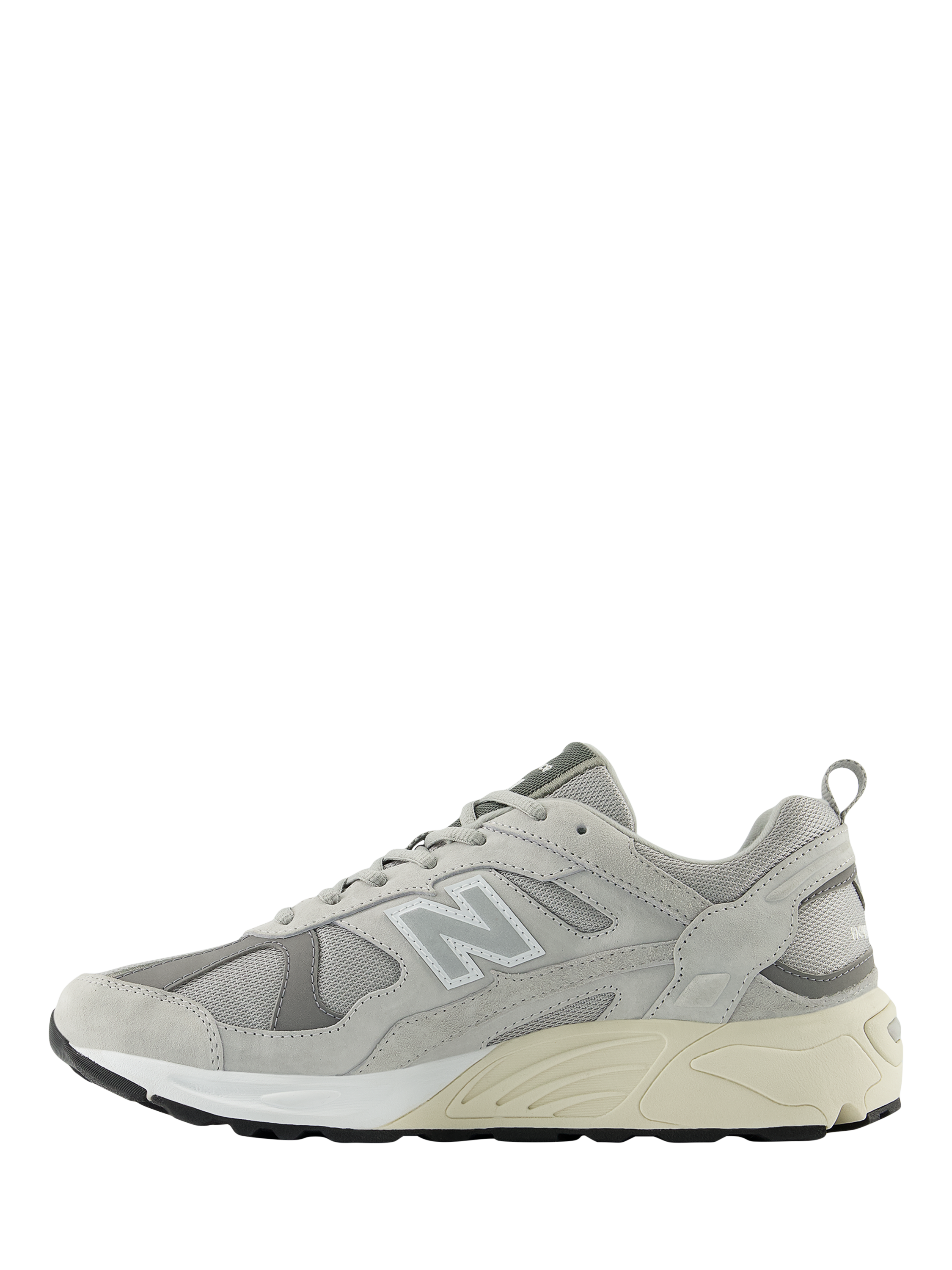 Product image 2 of 5, which shows New Balance Men's 878 Suede Blend Trainers, Grey, 7
