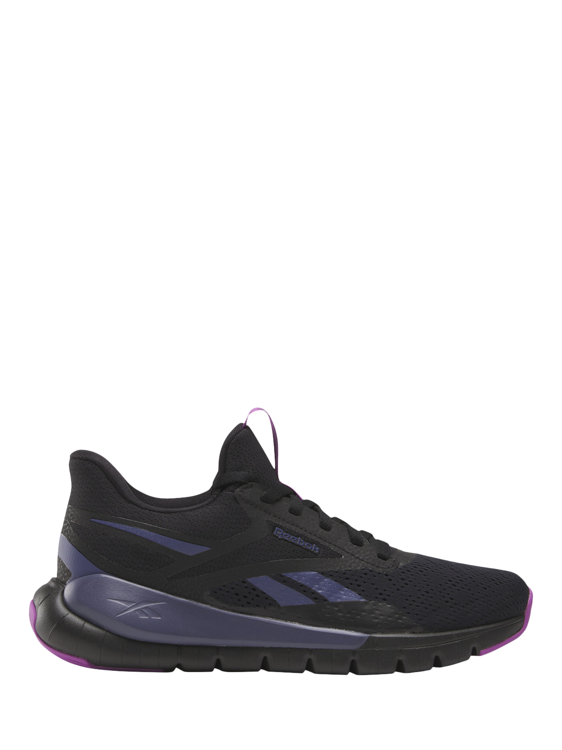 Product image 1 of 5, which shows Reebok Women's Duruflex Sports Shoes, Blk/Purple, 4