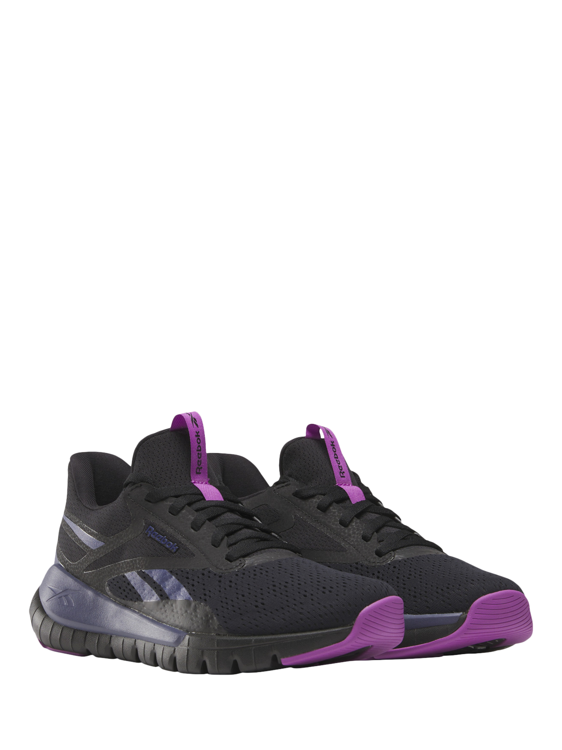 Product image 2 of 5, which shows Reebok Women's Duruflex Sports Shoes, Blk/Purple, 4