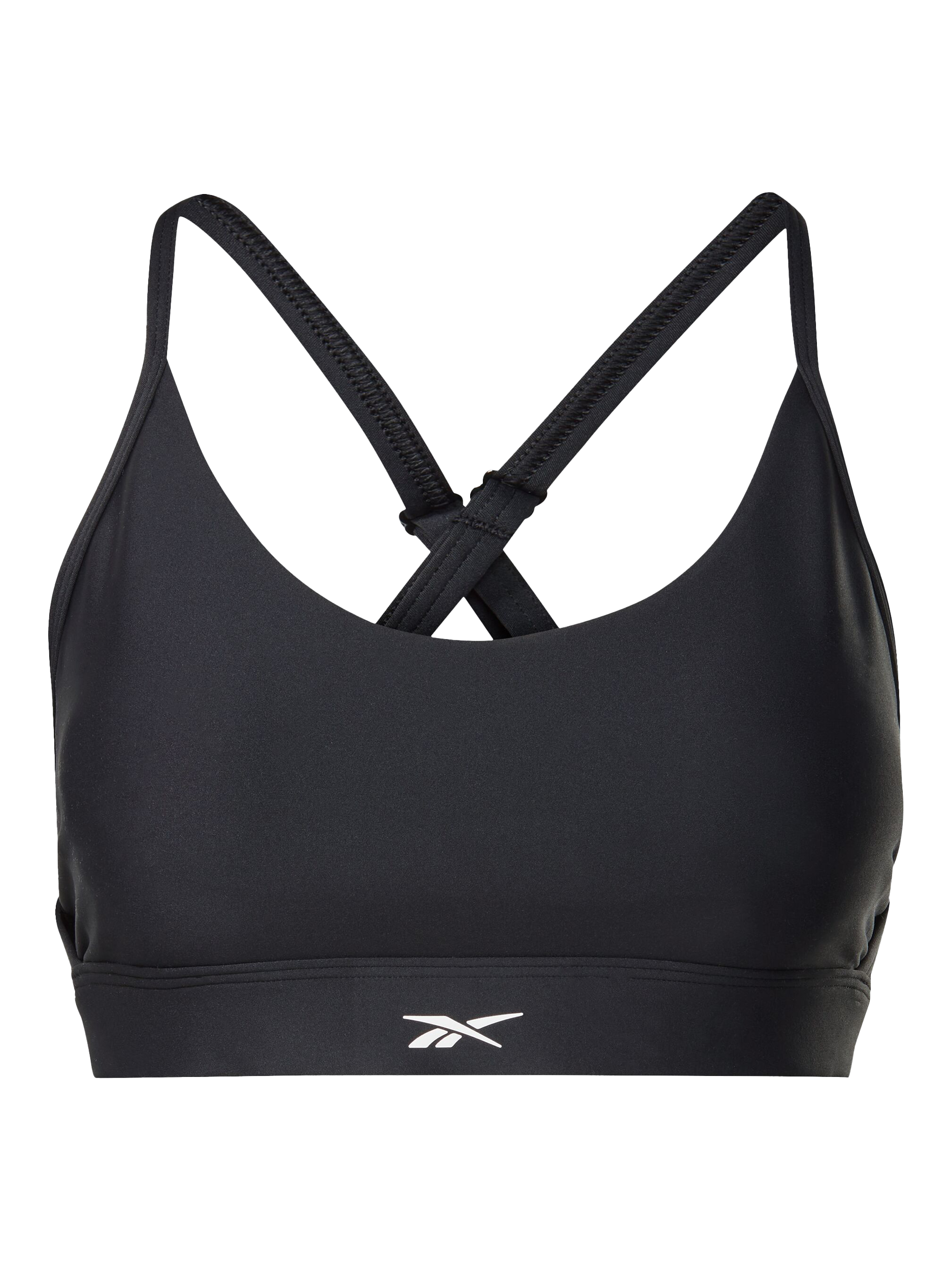 Product image 1 of 5, which shows Reebok Women's Lux Strap Sports Bra, Black, XS