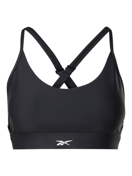 Reebok Women's Lux Strap Sports Bra, Black, Black