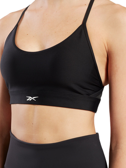 Reebok Women's Lux Strap Sports Bra, Black - view 2, Black