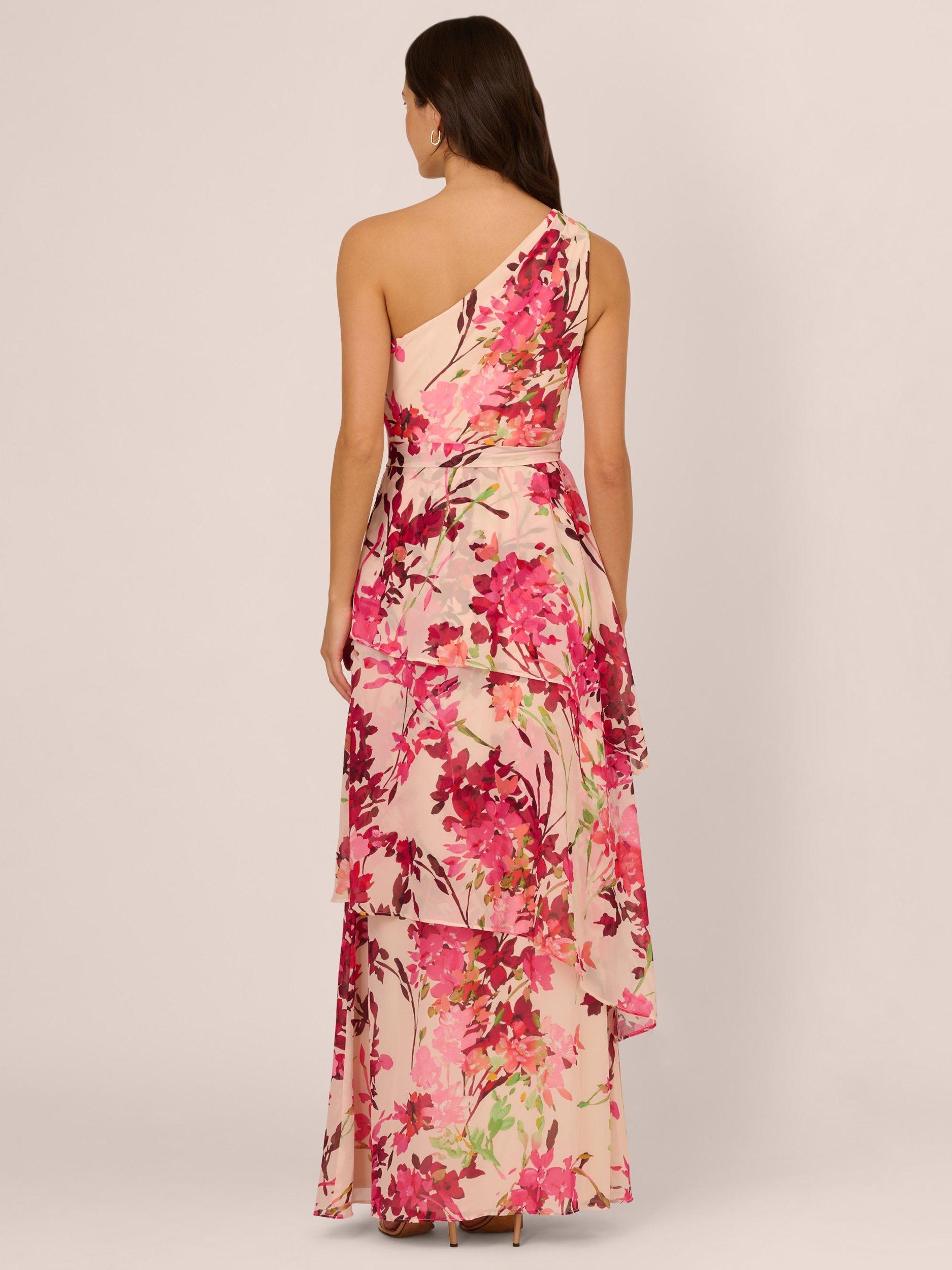 Product image 2 of 7, which shows Adrianna Papell Floral Asymmetric Maxi Dress, Multi, 6
