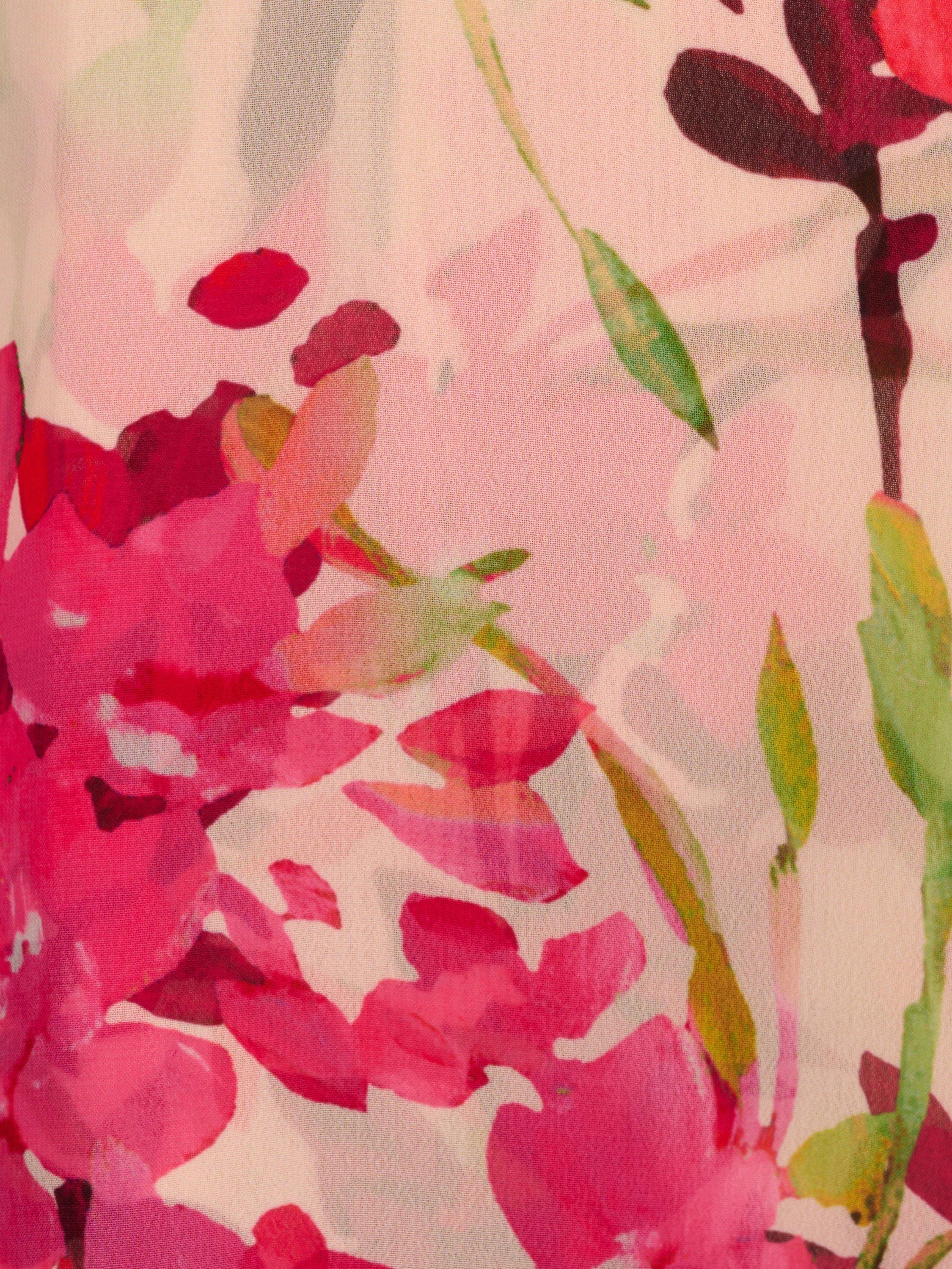 Product image 7 of 7, which shows Adrianna Papell Floral Asymmetric Maxi Dress, Multi, 6
