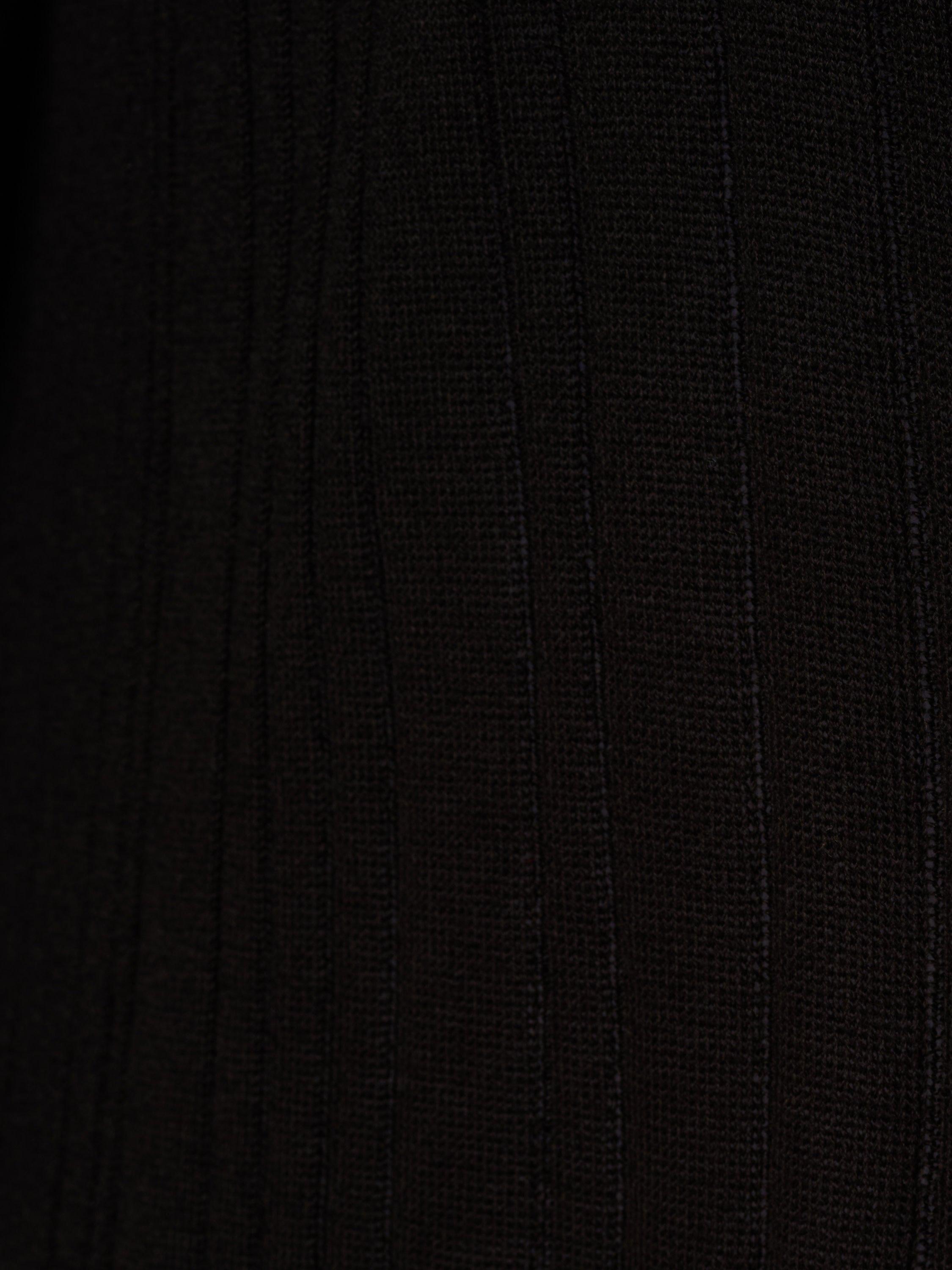 Product image 7 of 7, which shows Adrianna Papell V-Neck Vertical Rib Lightweight Duster Cardigan, Black, L