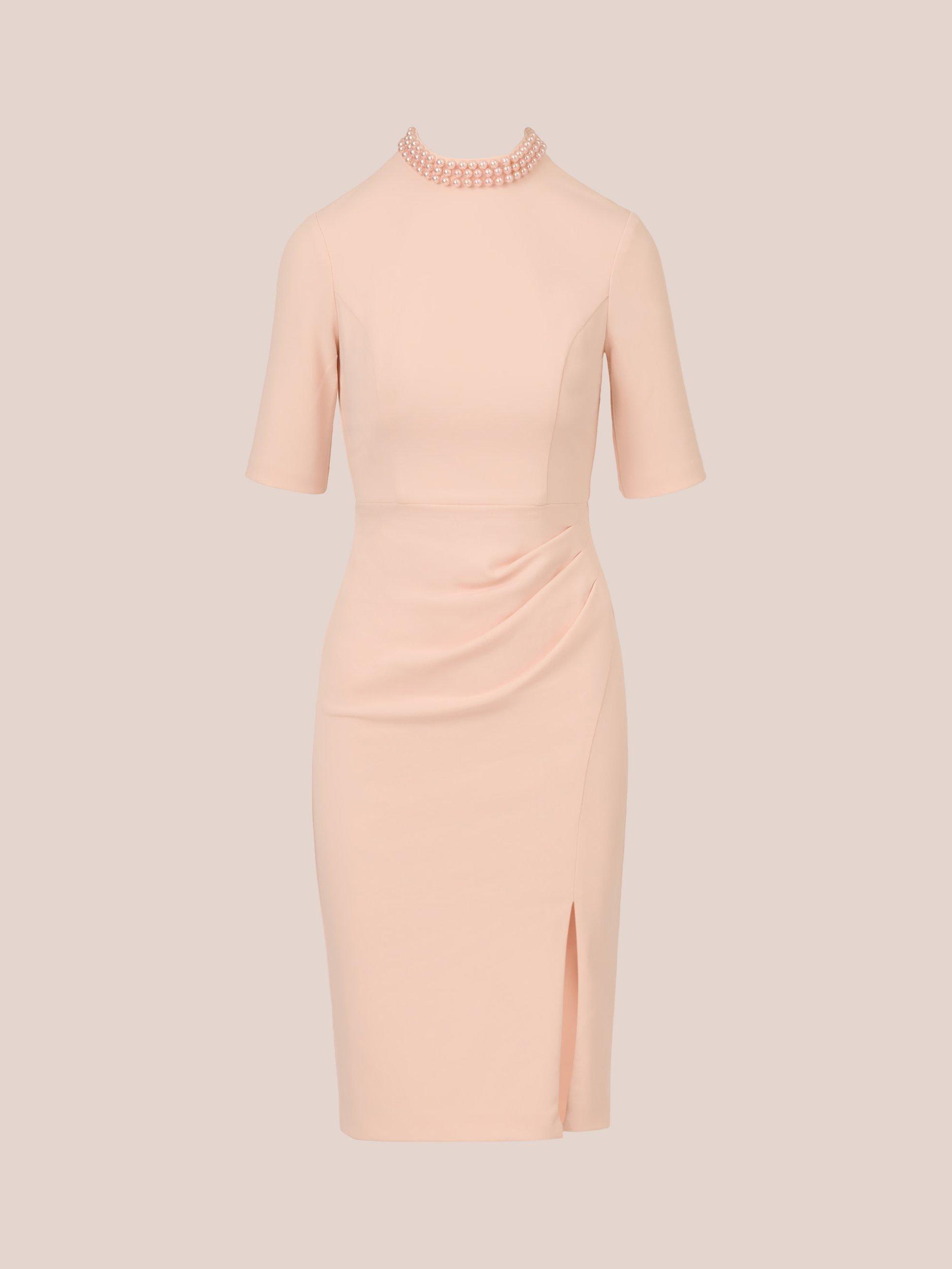 Product image 7 of 8, which shows Adrianna Papell Embellished Crepe Dress, Joyful Blush, 6