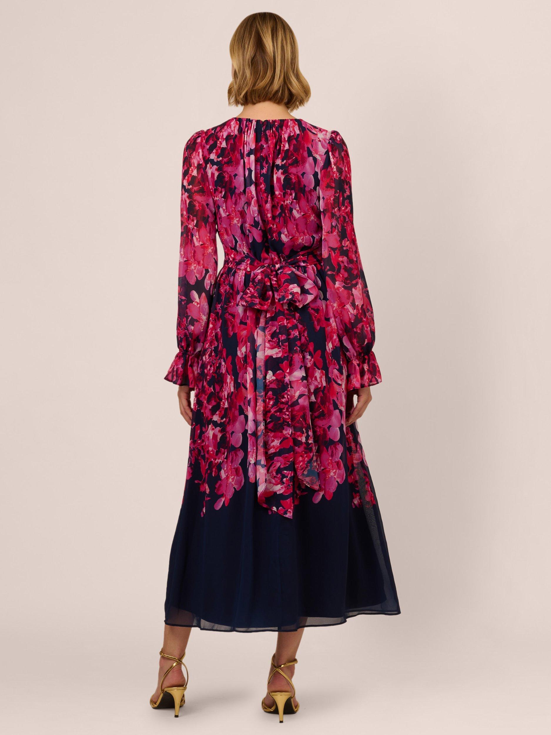 Product image 2 of 7, which shows Adrianna Papell Floral Twist Dress, Navy/Multi, 8