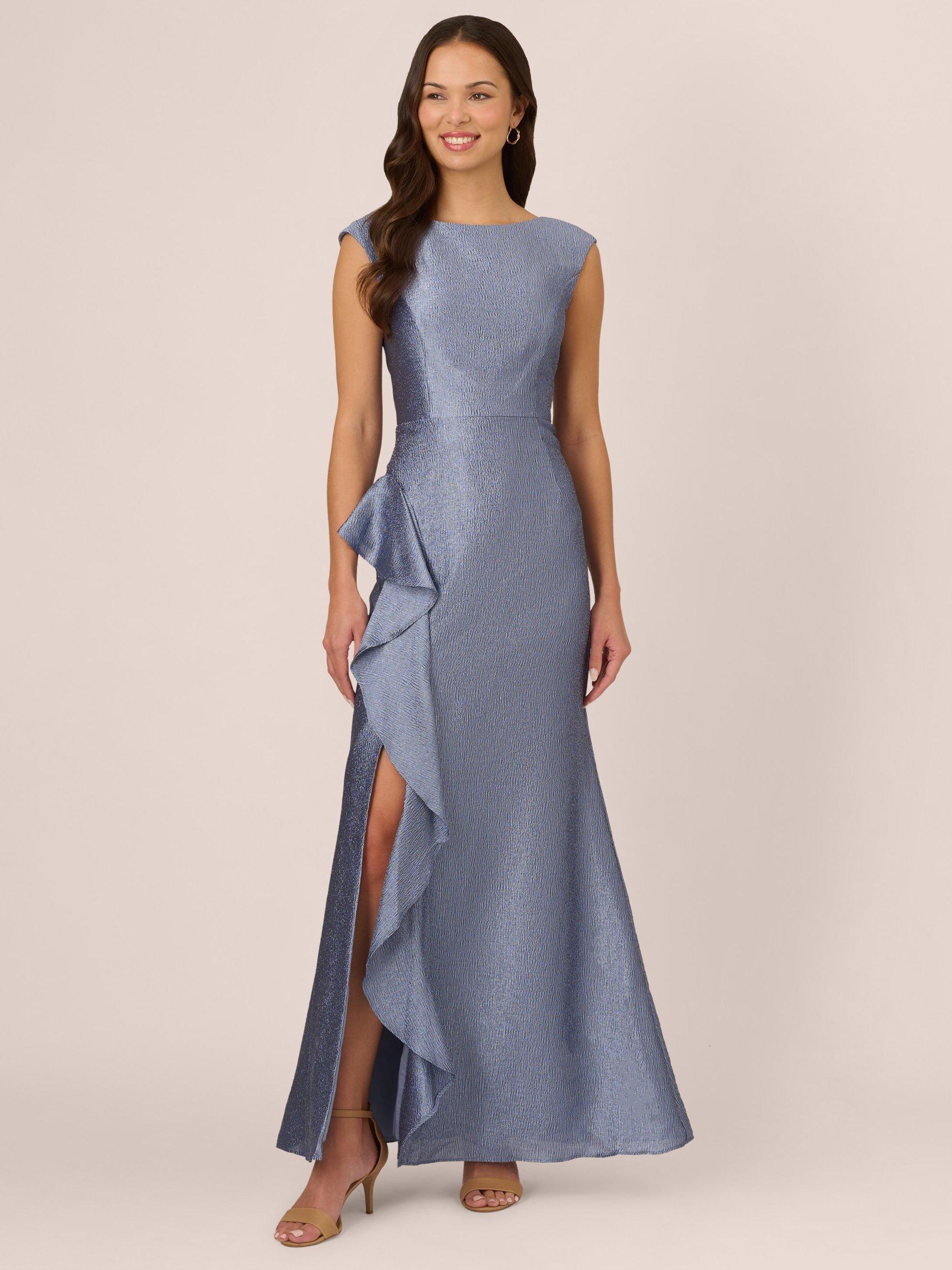 Product image 1 of 7, which shows Adrianna Papell Shimmer Jacquard Dress, Spring Blue, 6
